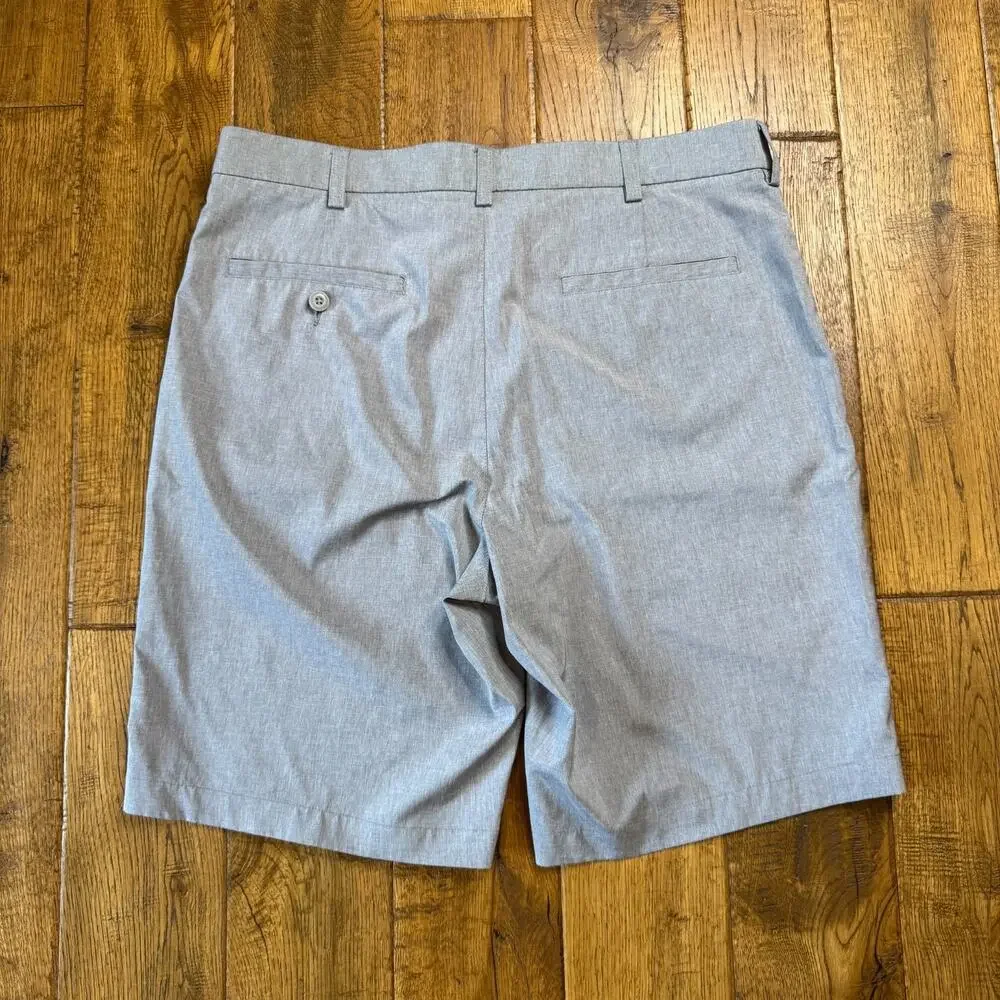 Grand Slam Performance Mens Golf Shorts Grey Size 34 Flat Front Active